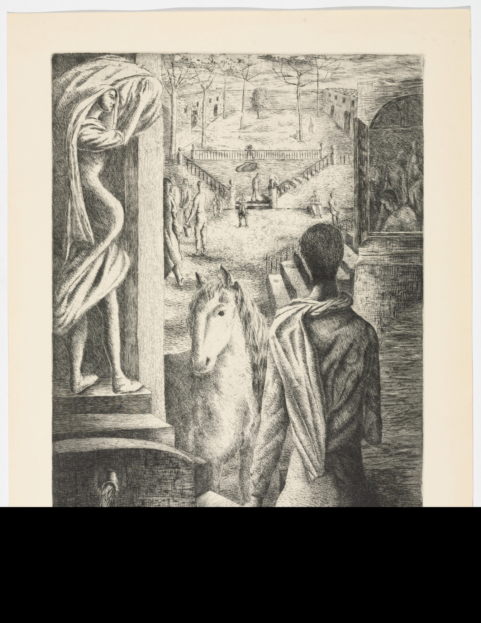 Antonio Rodríguez Luna. Refuge (France) [ Refugio (Francia) ]from Ten Etchings ( Diez Aguafuertes )