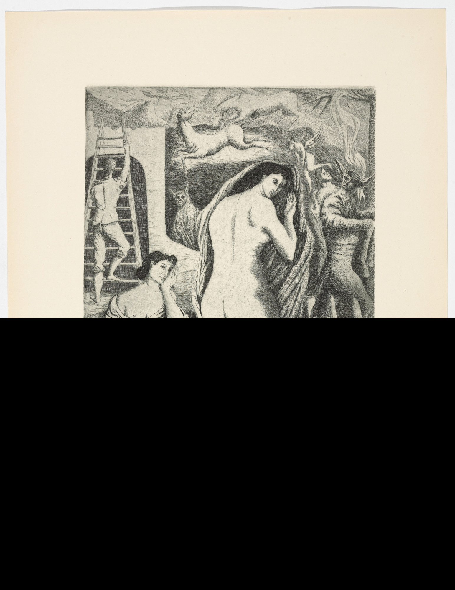 Antonio Rodríguez Luna. Love and Sin ( Amor y Pecado )from Ten Etchings ( Diez Aguafuertes )