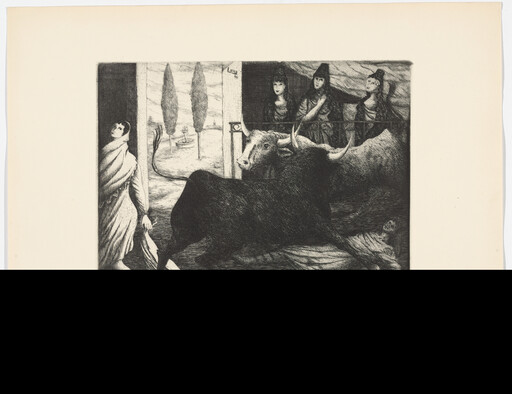 Antonio Rodríguez Luna. Loose Bulls ( Toros Sueltos )from Ten Etchings ( Diez Aguafuertes )