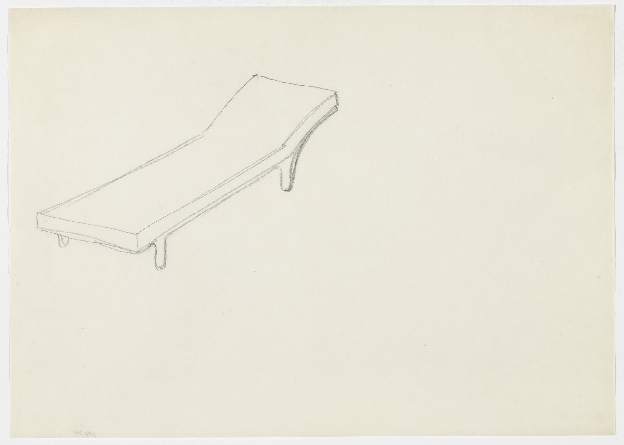 Ludwig Mies van der Rohe. Daybed (Perspective sketch)