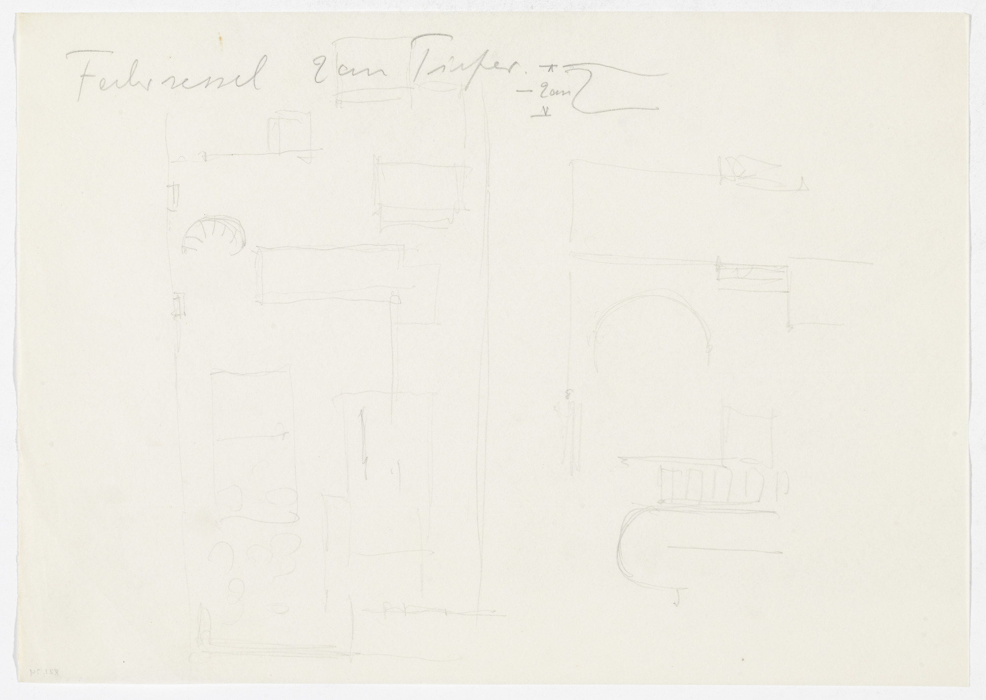 Ludwig Mies van der Rohe. Two Room Plan Sketches