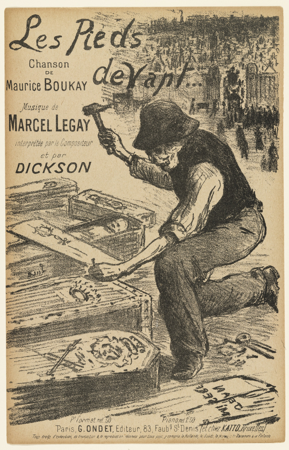 Maximilien Luce. Feet First (Les Pieds devant). (c. 1890)