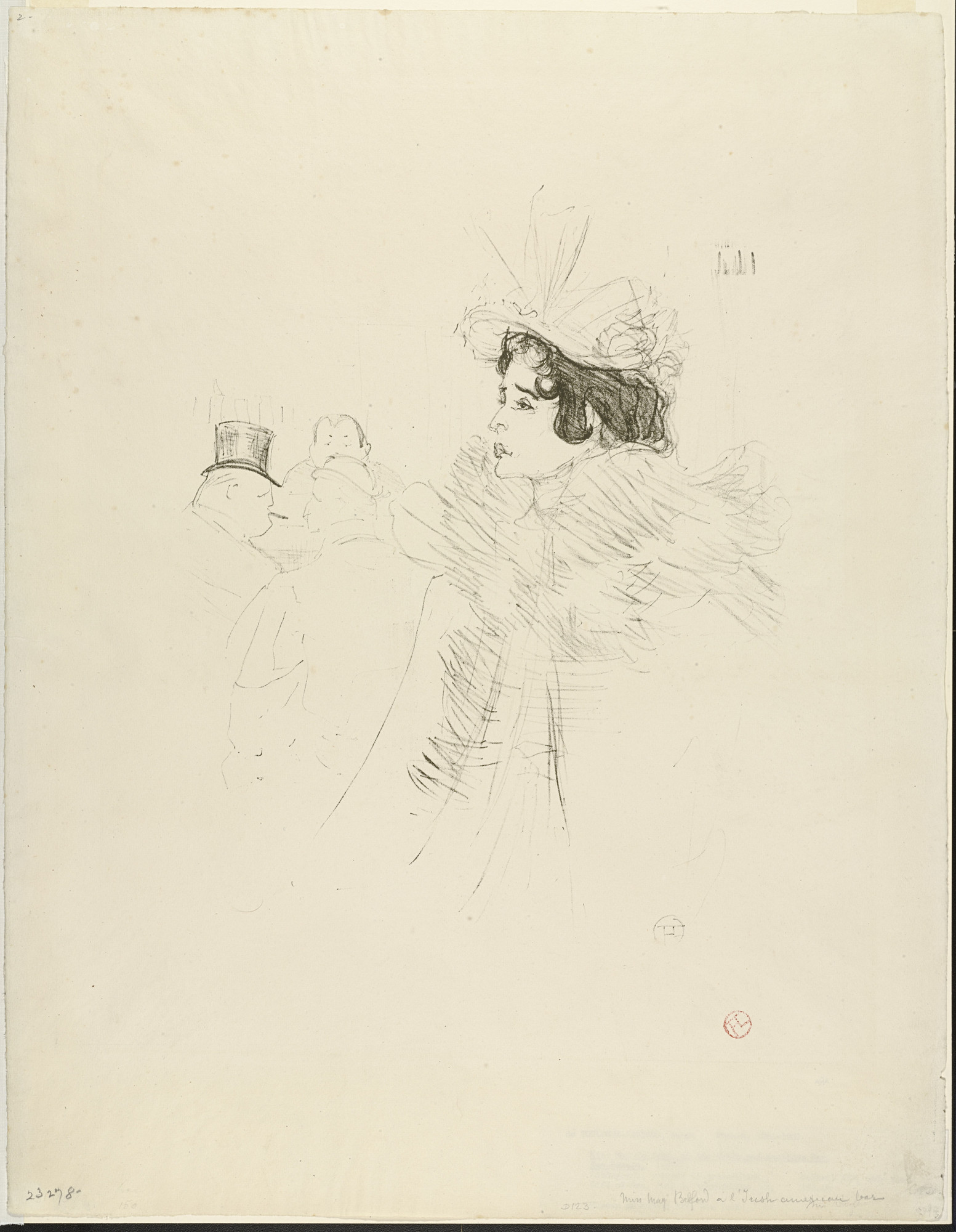 Henri de Toulouse-Lautrec. Miss May Belfort at the Irish American Bar, Rue Royale (Miss May Belfort au Irish American Bar, Rue Royale)