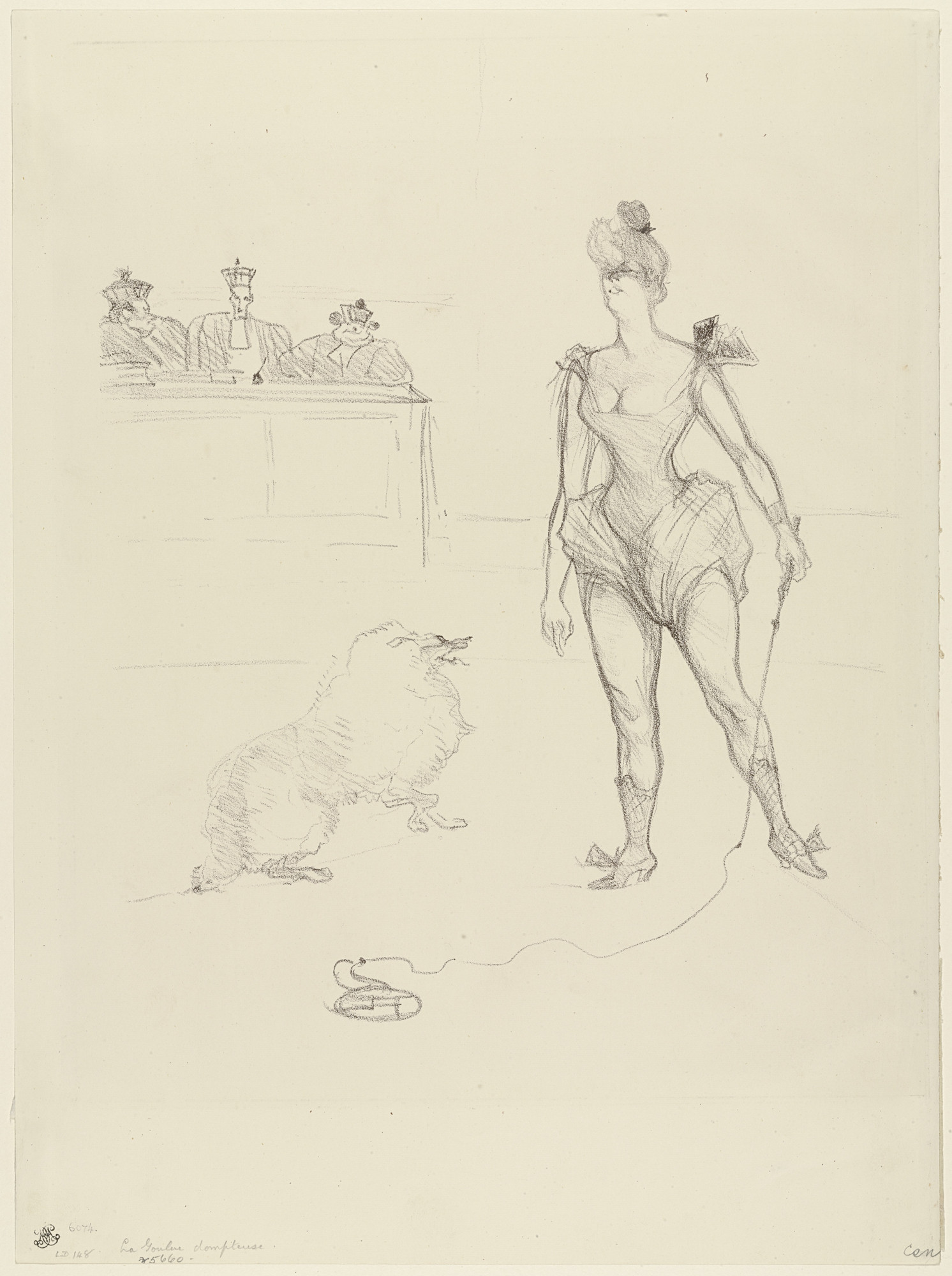 Henri de Toulouse-Lautrec. La Goulue Before the Court (La Goulue devant le Tribunal)