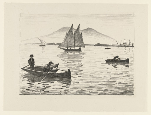 The Port of Naples (Le Port de Naples) from Essai dur l'histoire de la lithographie en France. Les Peintures lithographes de Manet à Matisse. Album de lithographies originales.