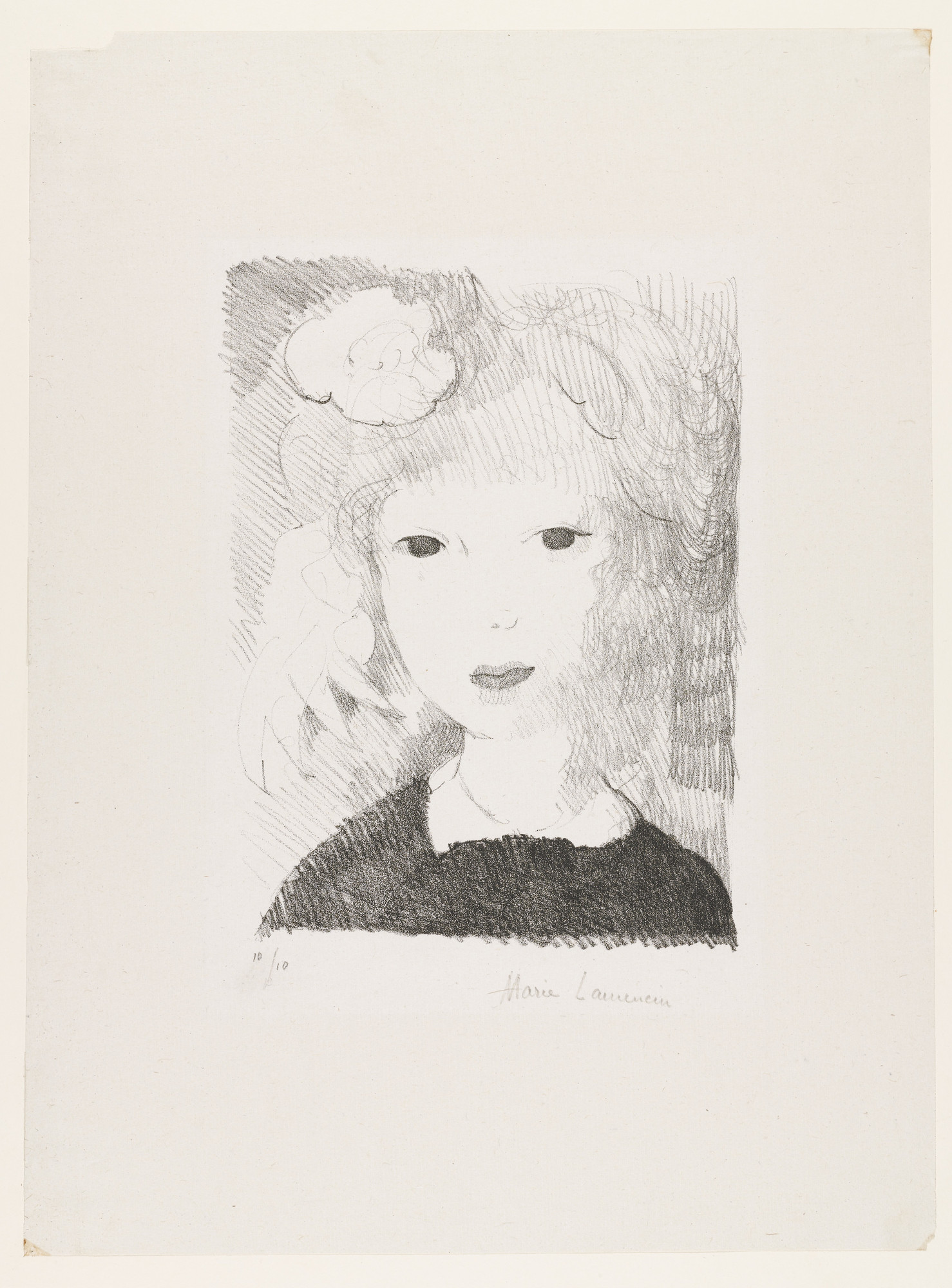 Marie Laurencin. Little Girl with Rose ( Petite fille à la rose )