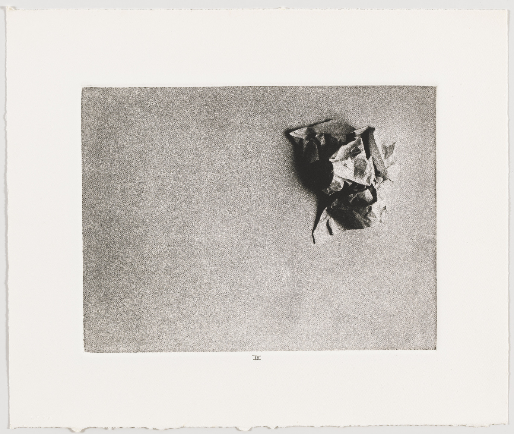 Liliana Porter. Plate IX from Wrinkle. 1968