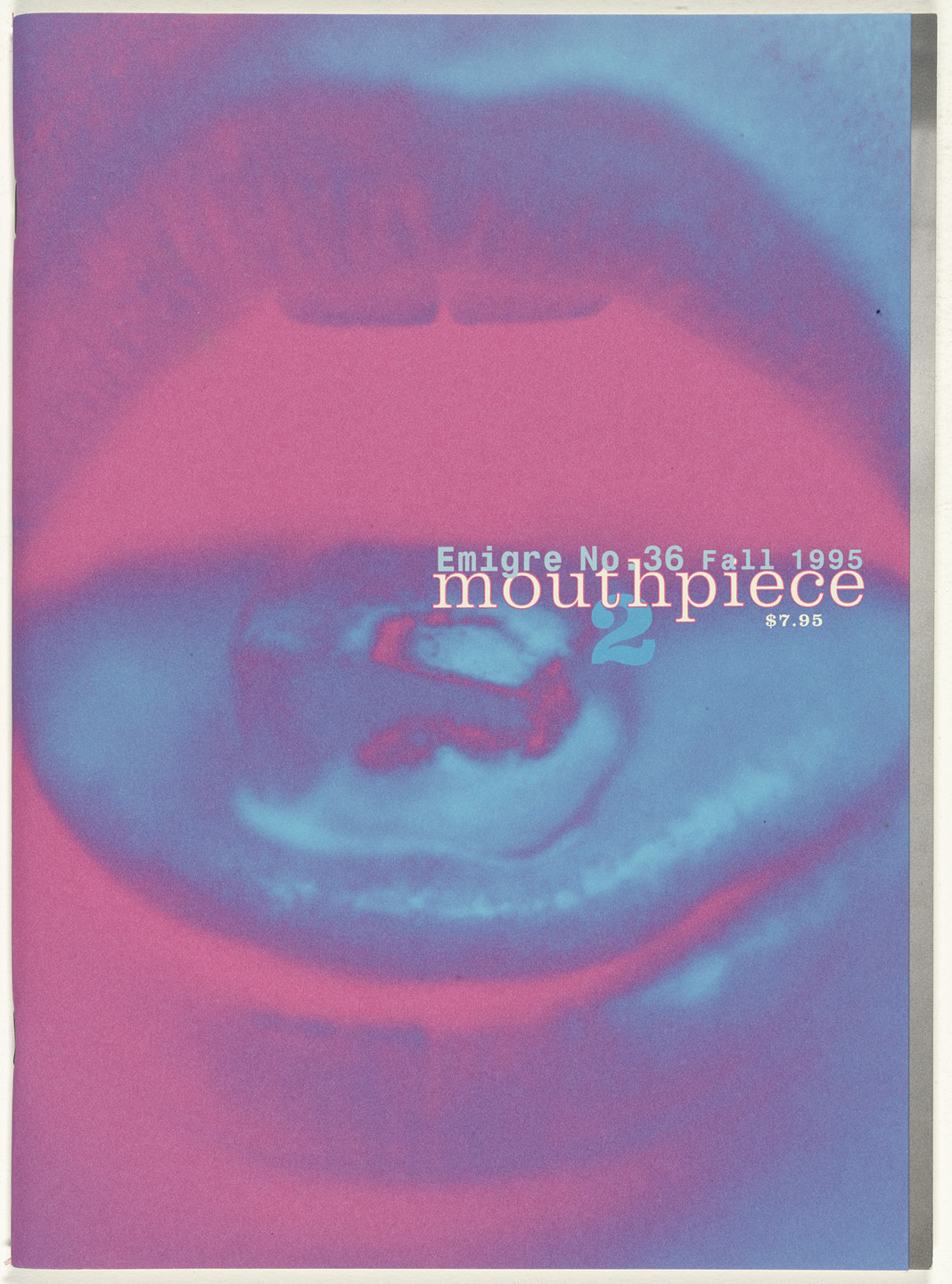 Emigre Inc., Rudy VanderLans, Zuzana Licko. Emigre 36, Mouthpiece 2. 1995