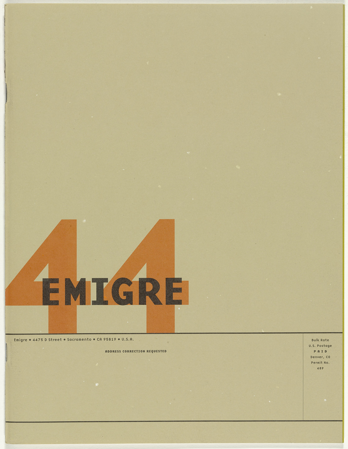 Emigre Inc., Rudy VanderLans, Zuzana Licko. Emigre 44, Design as Content. 1997
