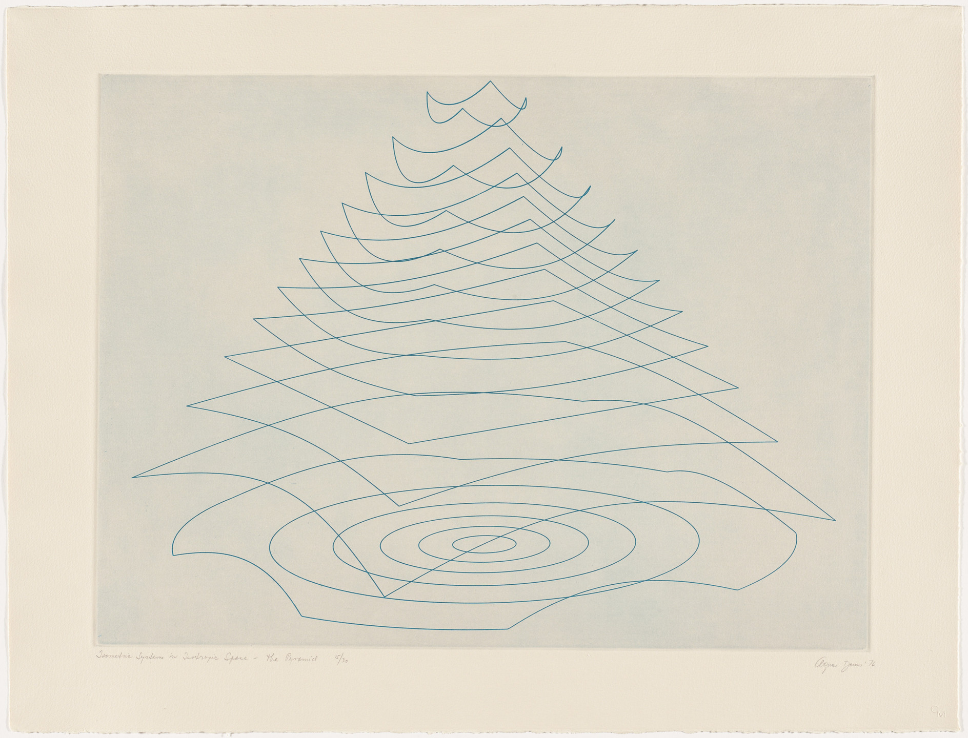 Agnes Denes. Isometric Systems in Isotropic Space: The Pyramid. 1976