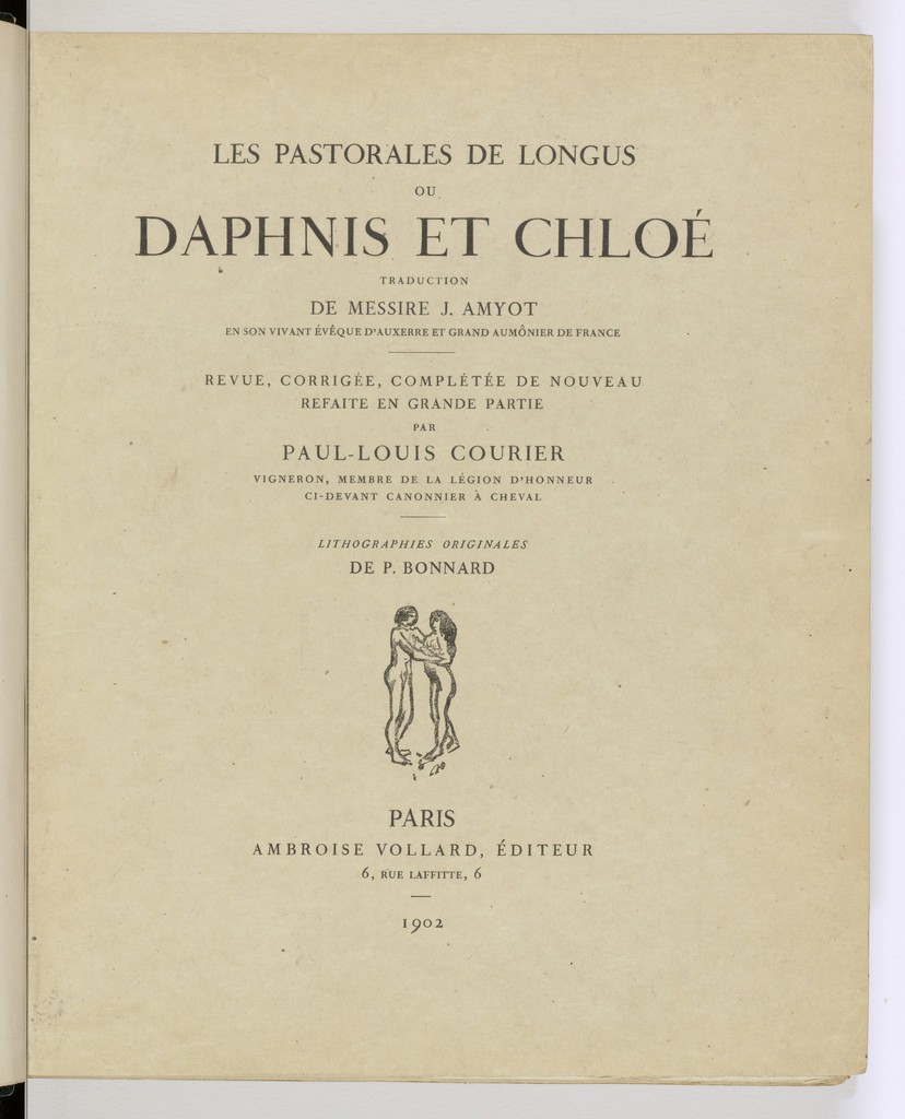 Title page from Daphnis et Chloé