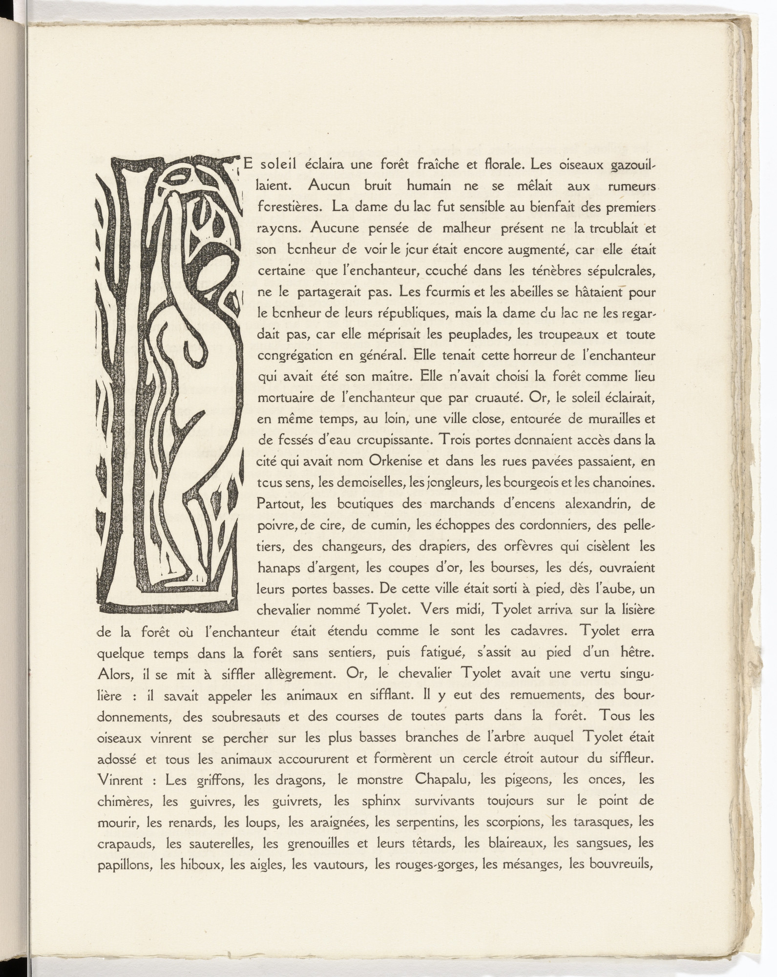 André Derain. Pictorial initial (folio 21) from L'Enchanteur pourrissant
