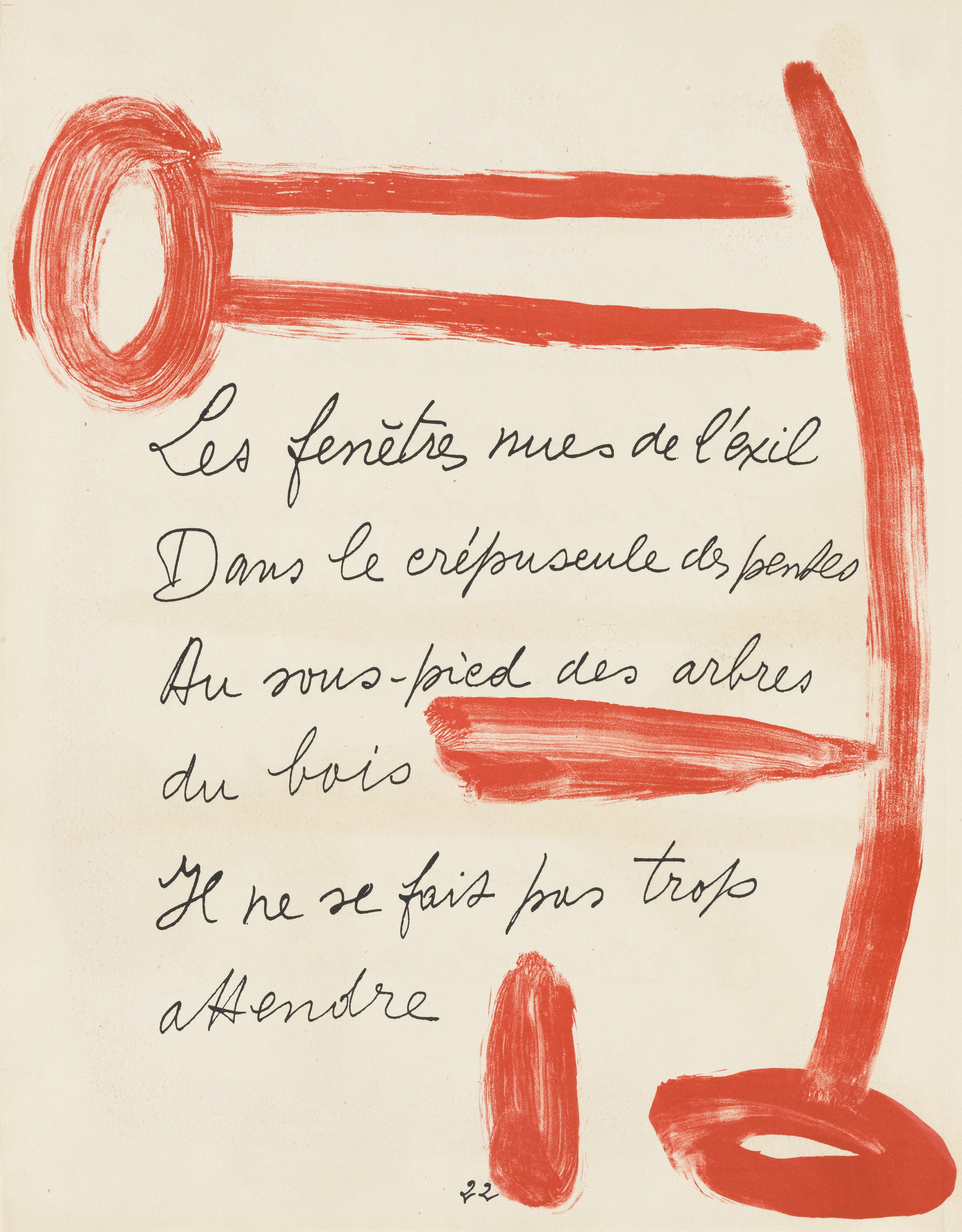 Pablo Picasso. In-text plate (page 22) from Le Chant des morts