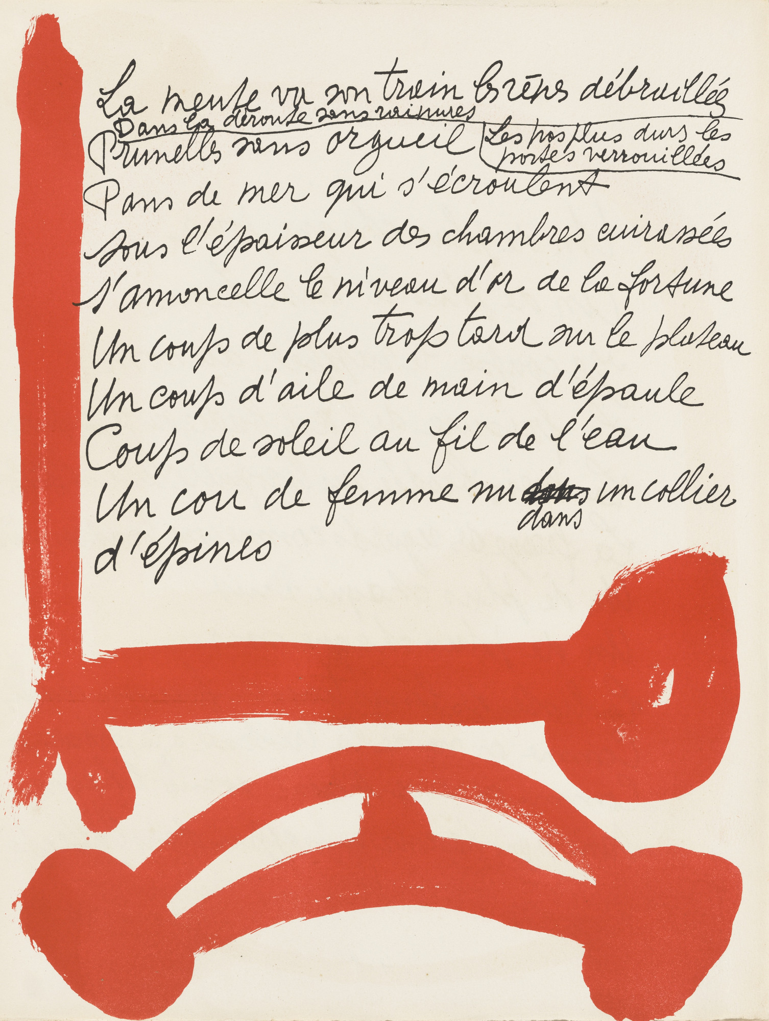 Pablo Picasso. In-text plate (page 107) from Le Chant des morts