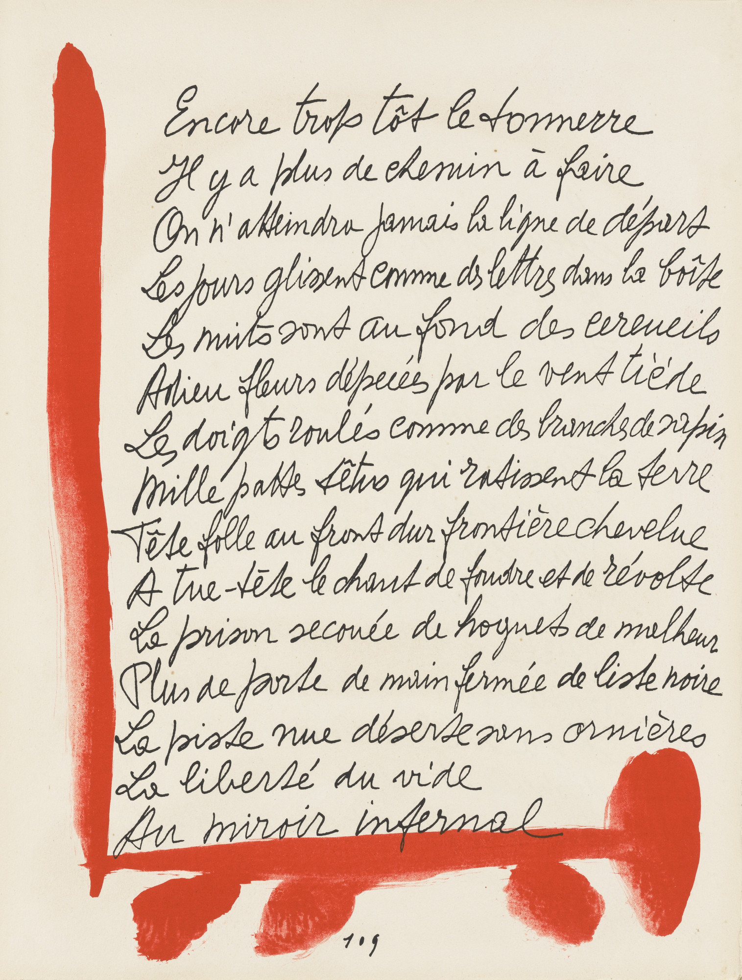 Pablo Picasso. In-text plate (page 109) from Le Chant des morts