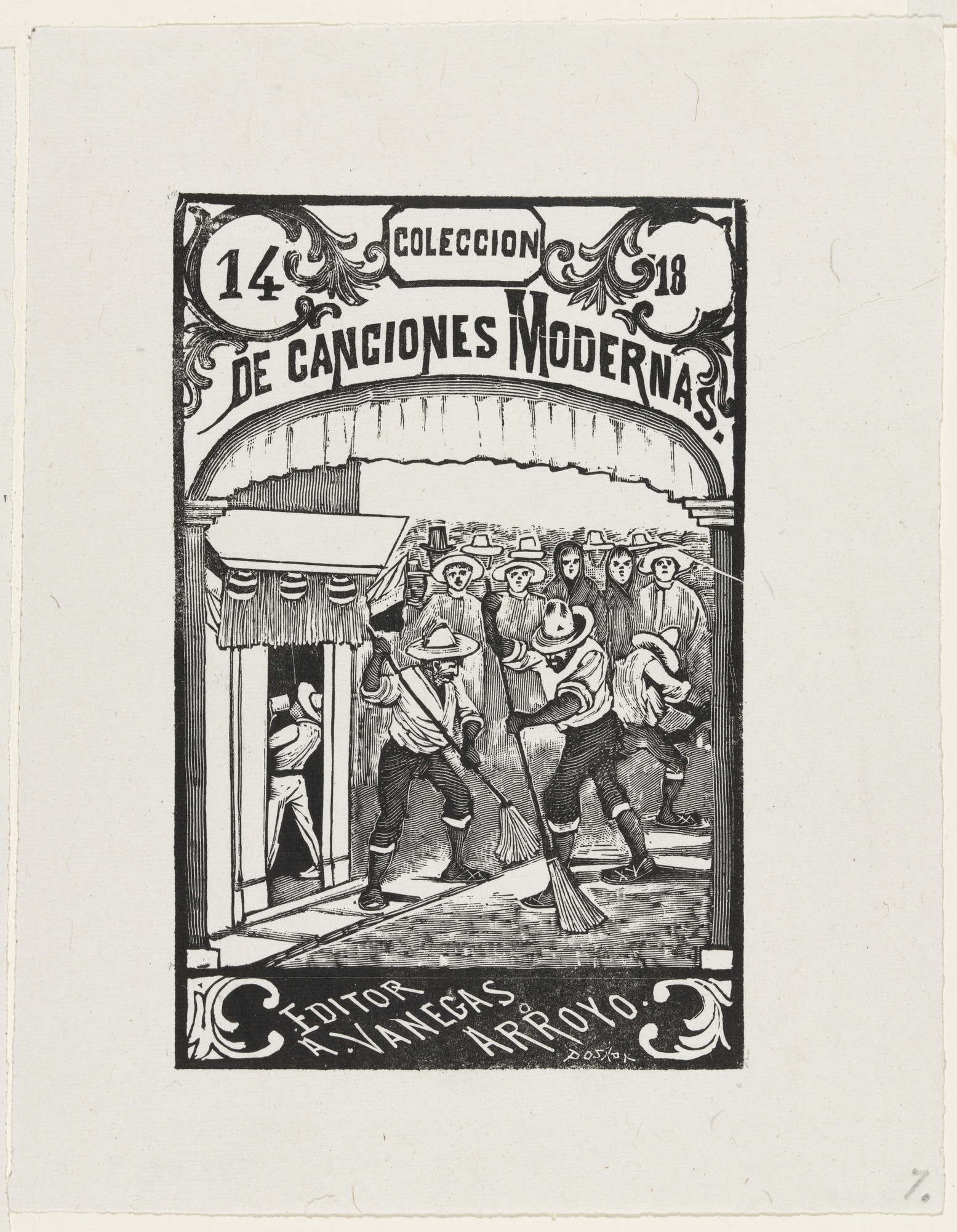 José Guadalupe Posada. The Sweepers (Los Patinadores) from 25 Prints of José Guadalupe Posada