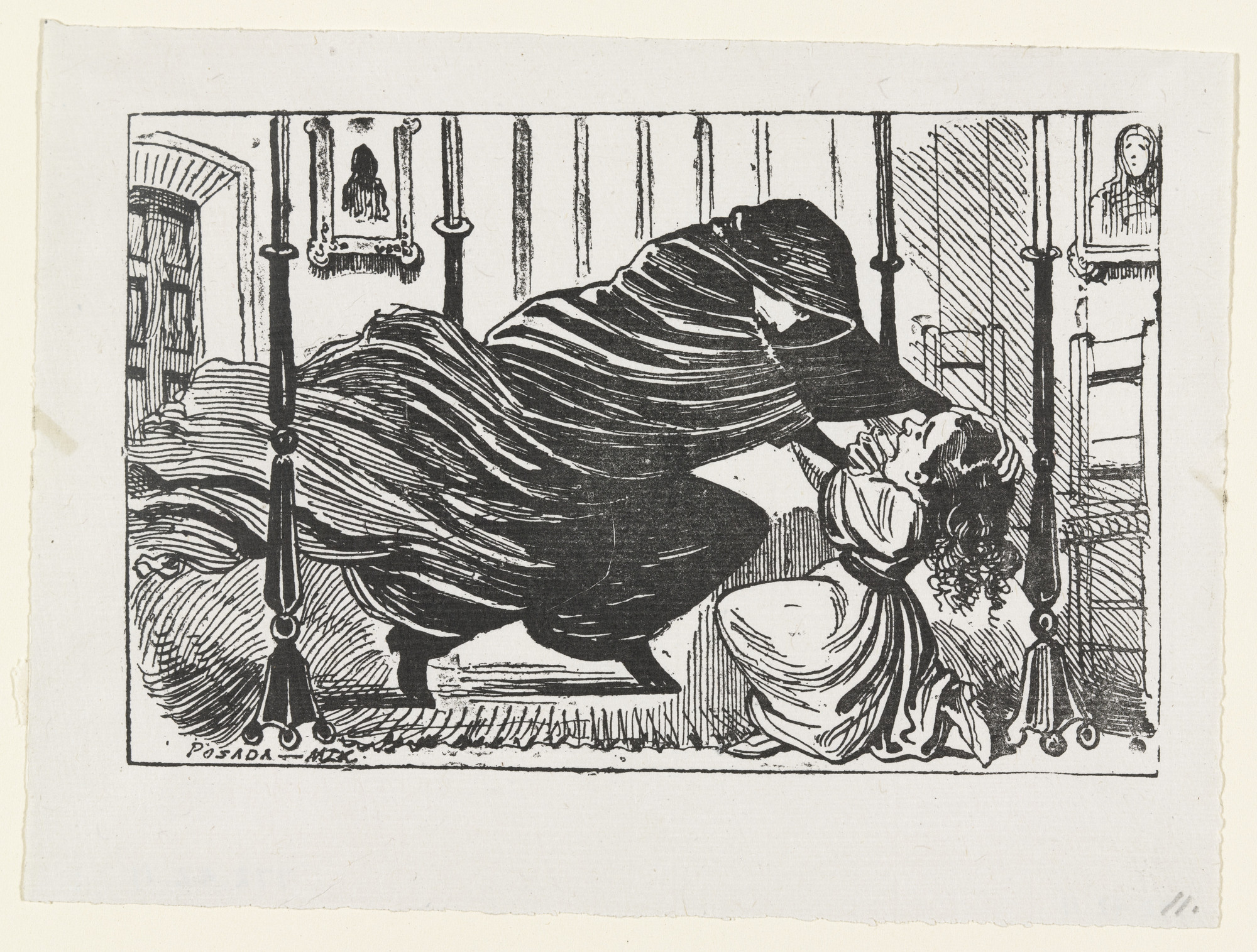 José Guadalupe Posada. Illustration for a Story ( Ilustración para un Cuento ) from 25 Prints of José Guadalupe Posada