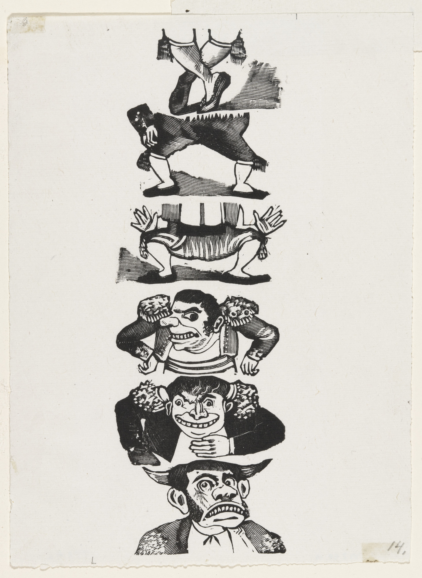 José Guadalupe Posada. Bullfighters (Los toreros [juguete]) from 25 Prints of José Guadalupe Posada