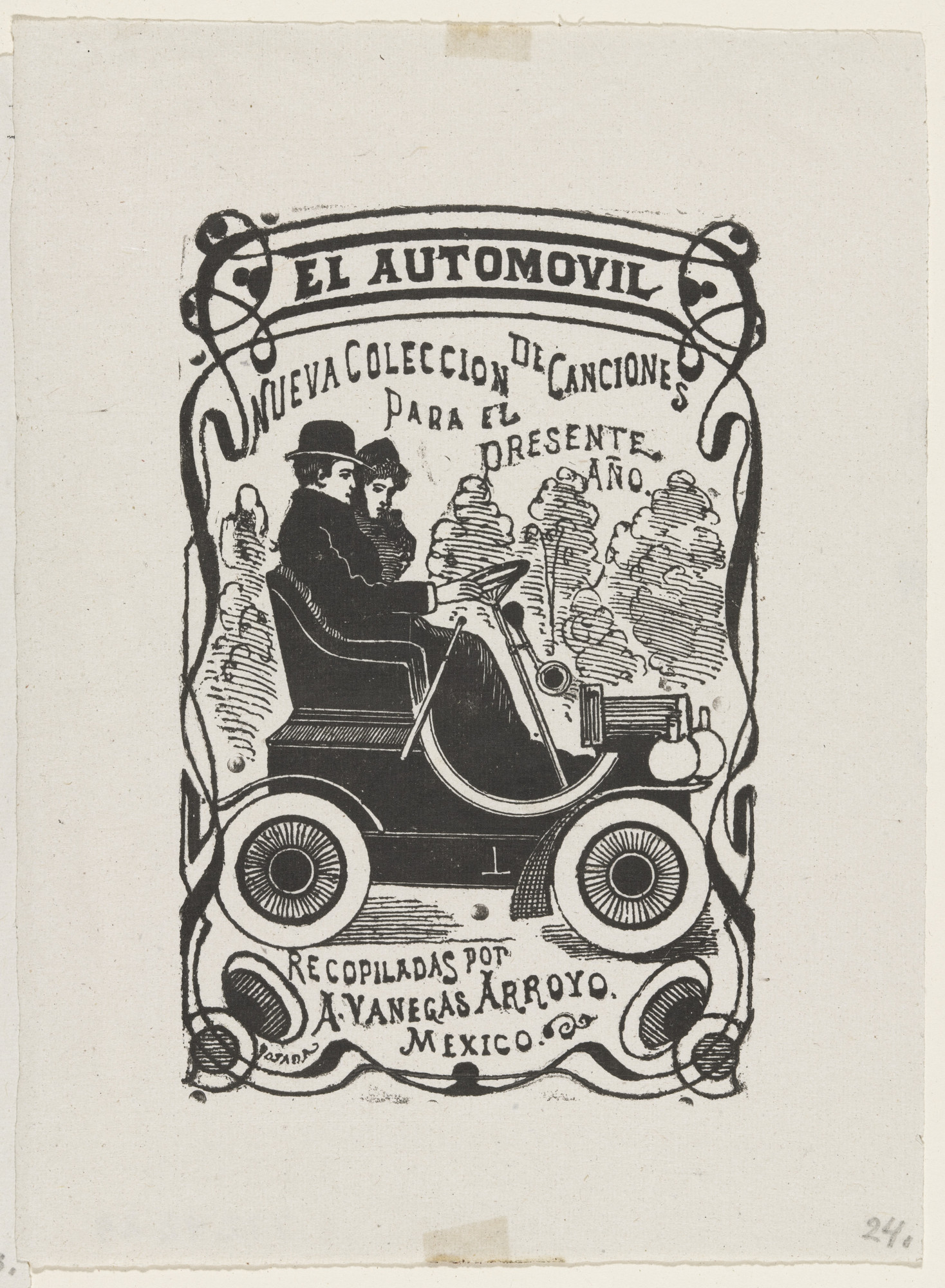 José Guadalupe Posada. The Automobile ( El Automovil ) from 25 Prints of José Guadalupe Posada
