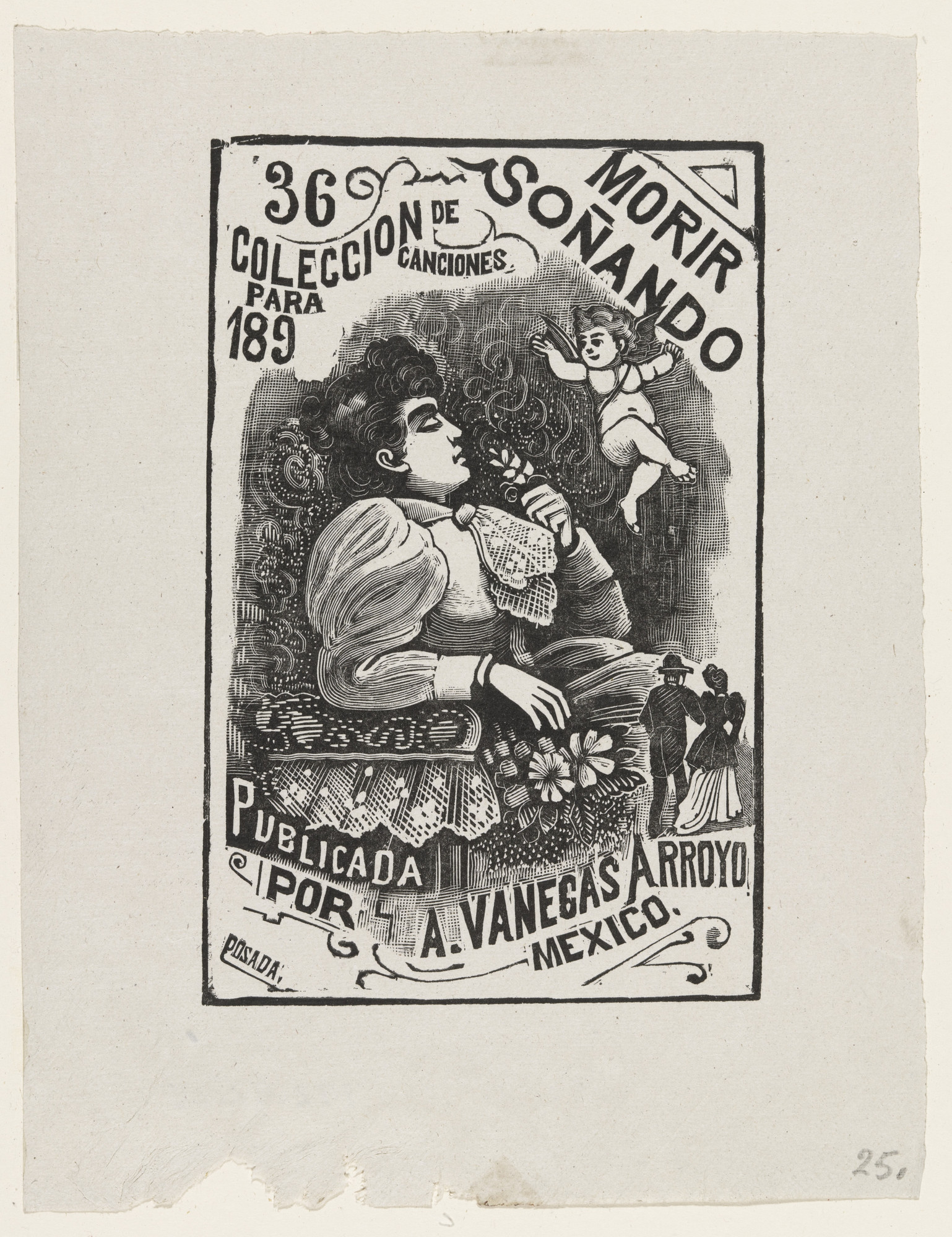José Guadalupe Posada. To Die Dreaming (Morir Soñando) from 25 Prints of José Guadalupe Posada