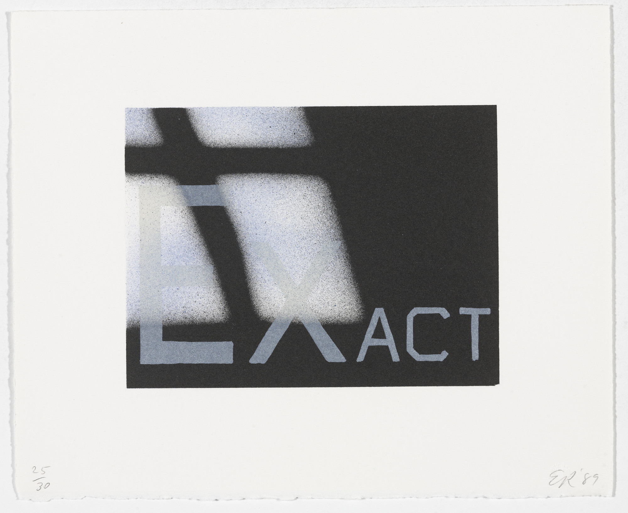 Edward Ruscha. Exact from That Is Right And Other Similarities