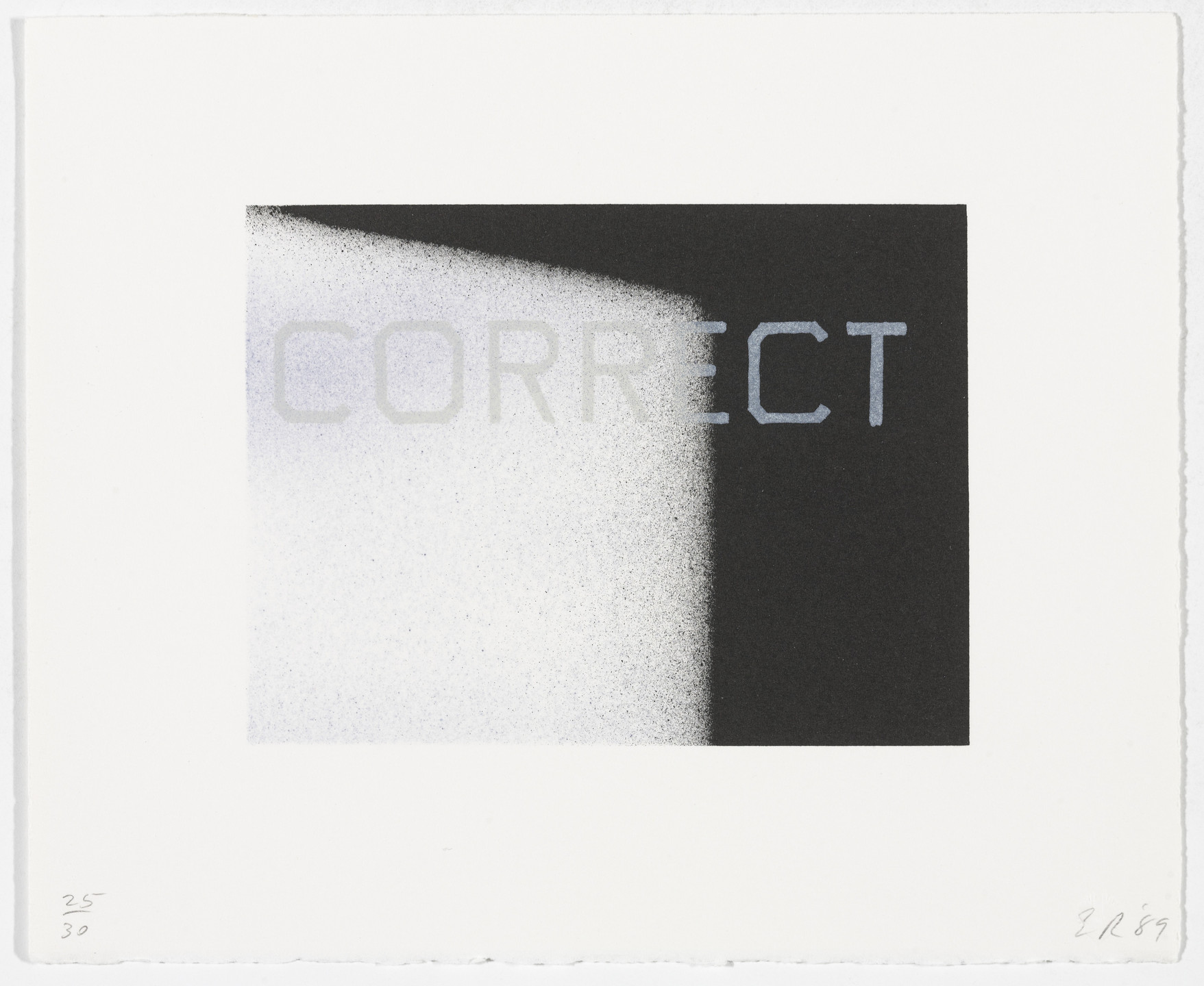 Edward Ruscha. Correct from That Is Right And Other Similarities. 1989