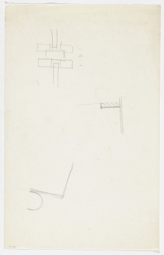 Lounge Chair without Arms. Joining System Details. (Elevation sketches)