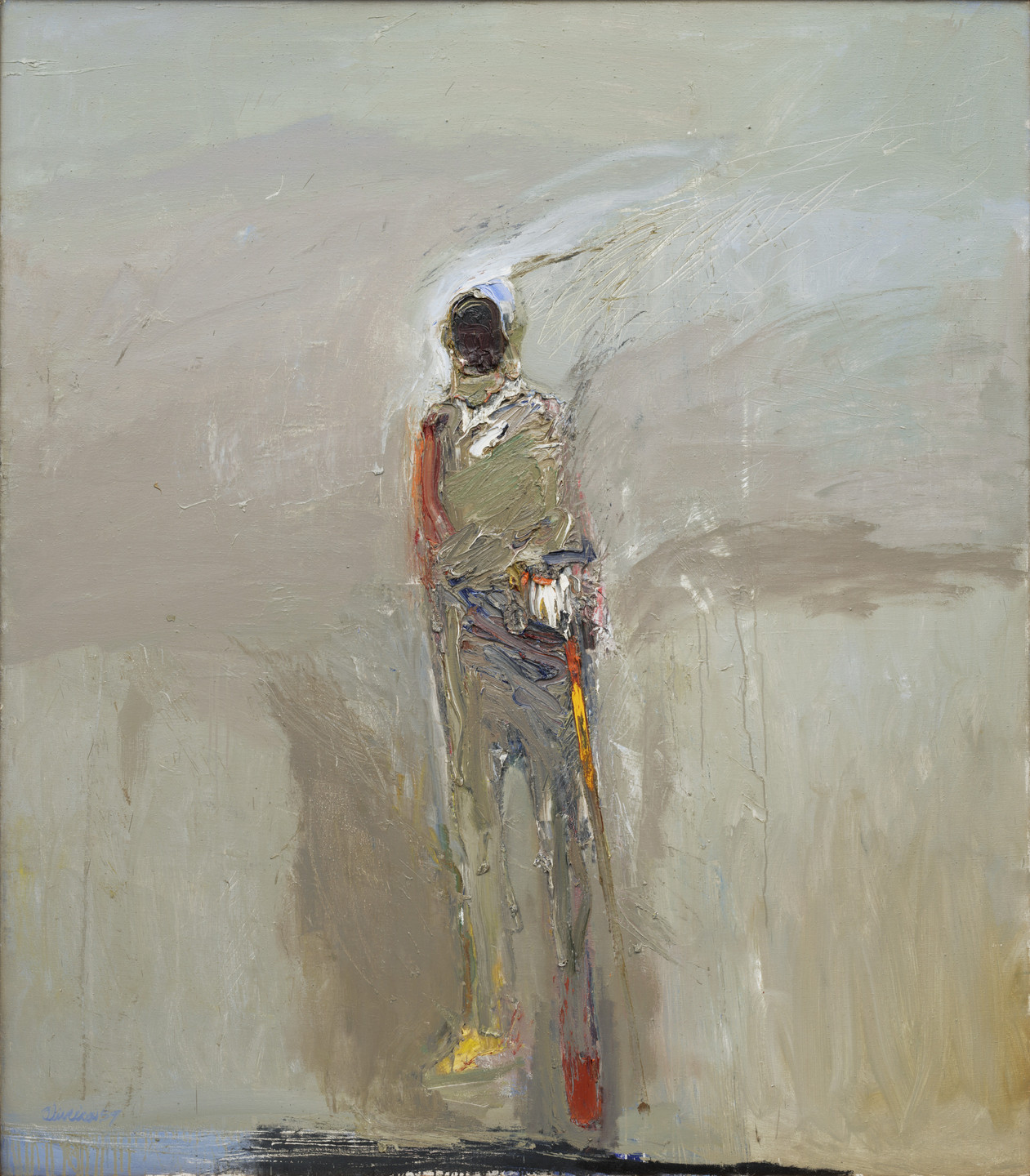Nathan Oliveira. Standing Man with Stick. 1959