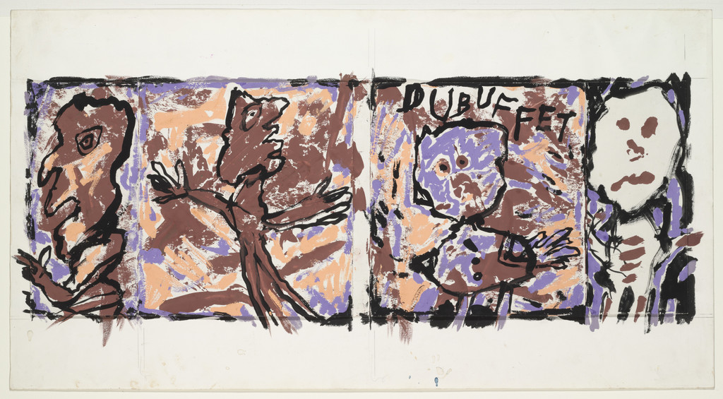 Design for dust jacket for The Work of Jean Dubuffet