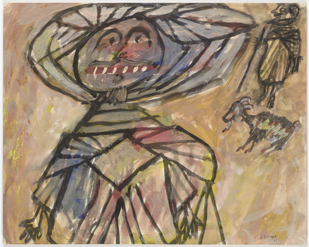 Bedouin, Chevrier, Jean Dubuffet, 1948, Gouache on paper on board