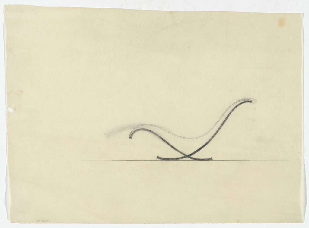 Reclining Chair without Arms (Elevation sketch)