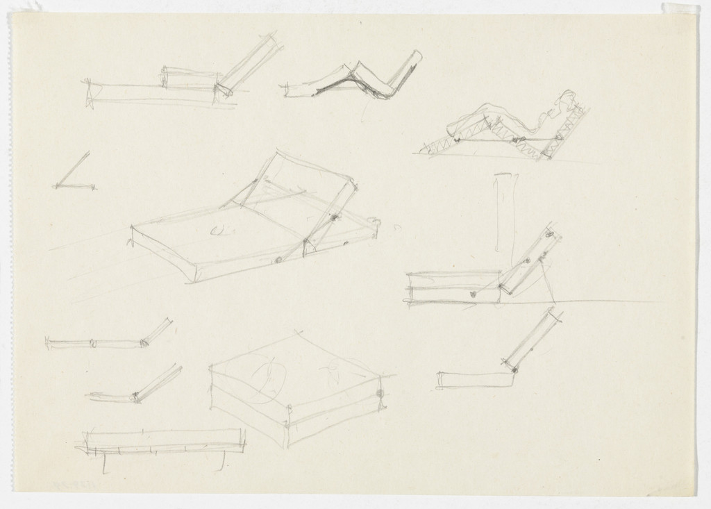Lounge Chair (Perspective and elevation sketches)