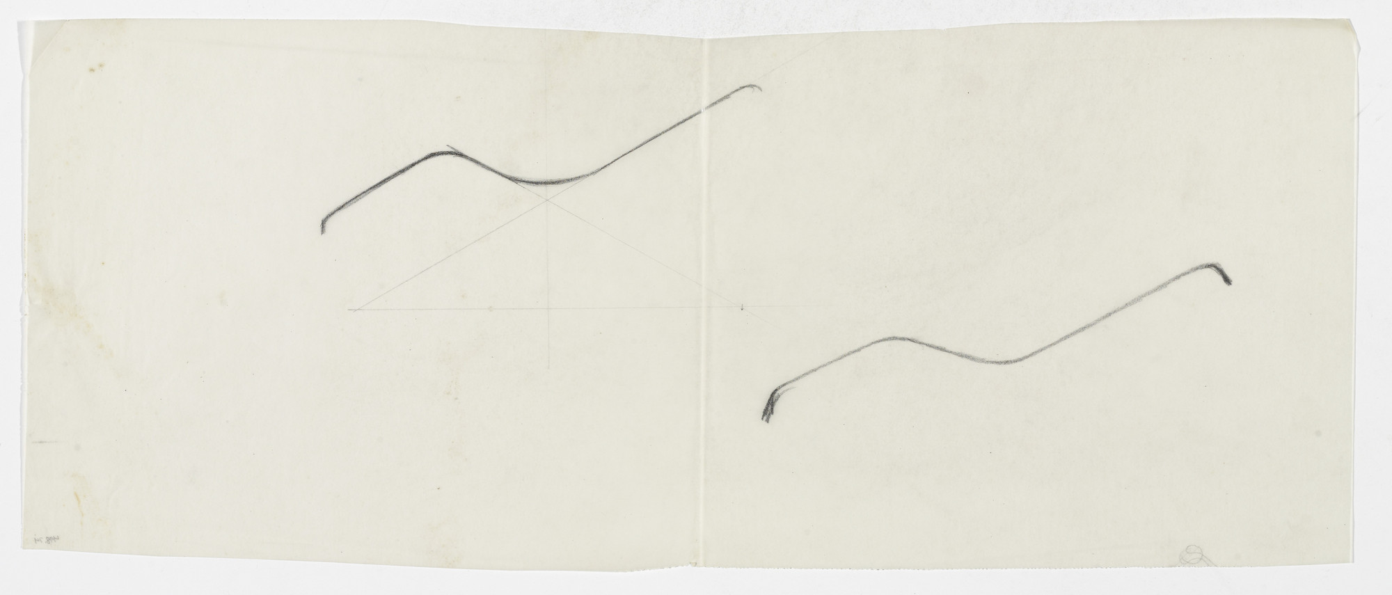 Ludwig Mies van der Rohe. Reclining Seat Curve (Elevation sketches)