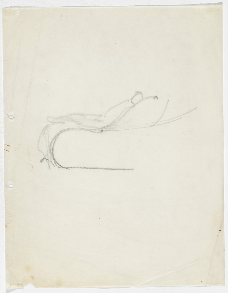 Reclining Chair with Figure (Elevation sketch)