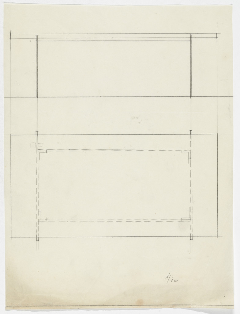 Dining Table (Plan, elevation sketch)