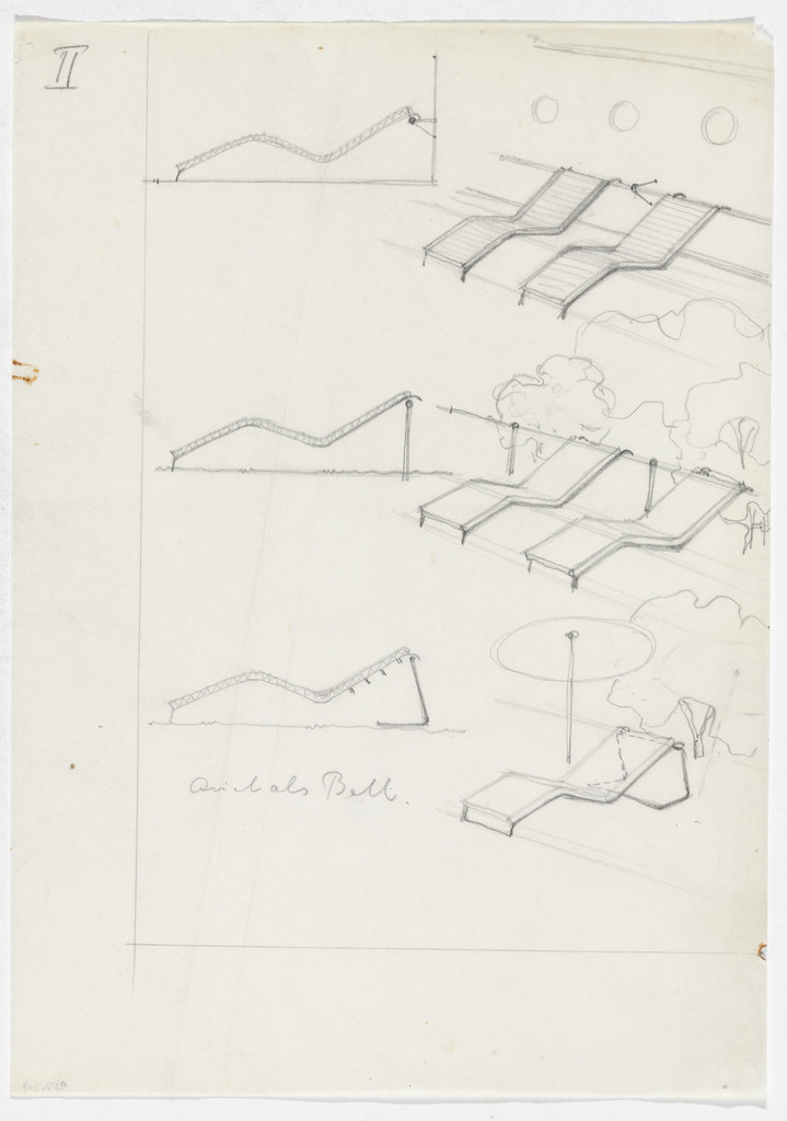 Reclining Frames (Elevation sketches, perspective sketches)