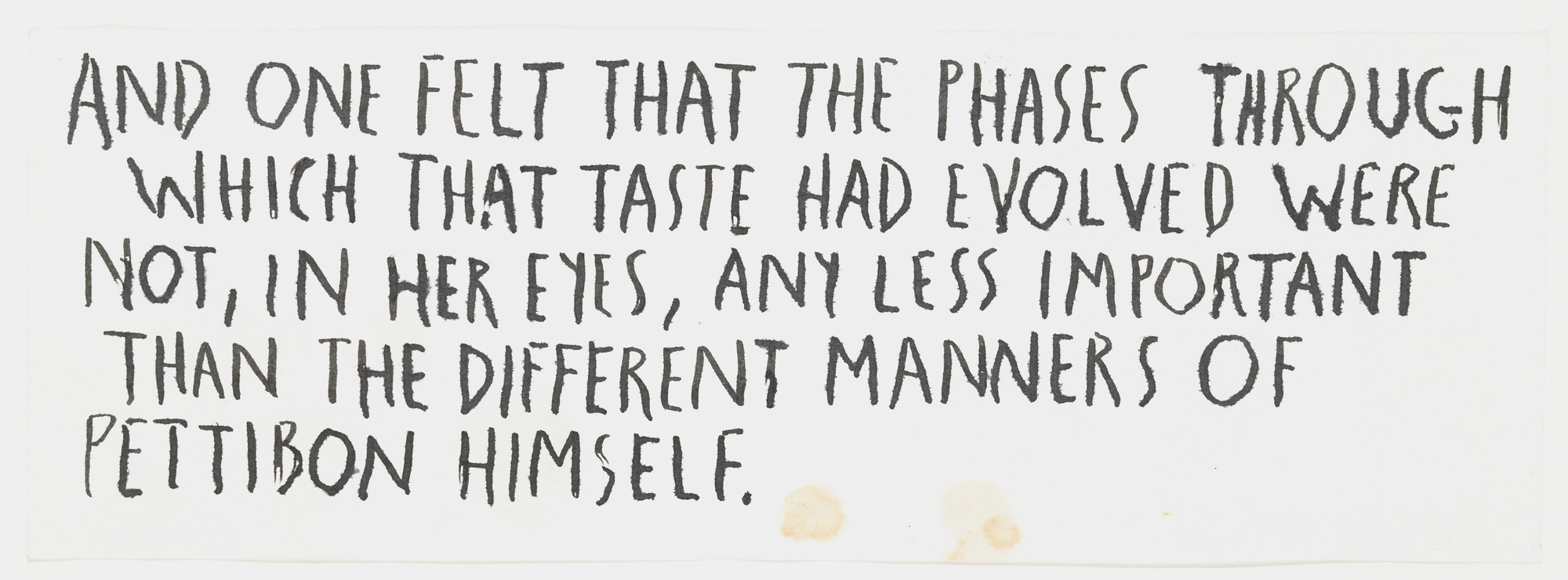 Raymond Pettibon. No Title (And one felt...). 1989