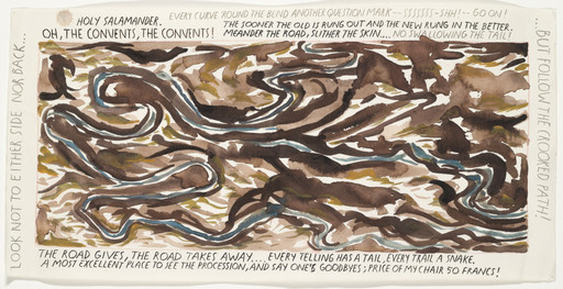 Raymond Pettibon. No Title (Oh, the convents...). 1990