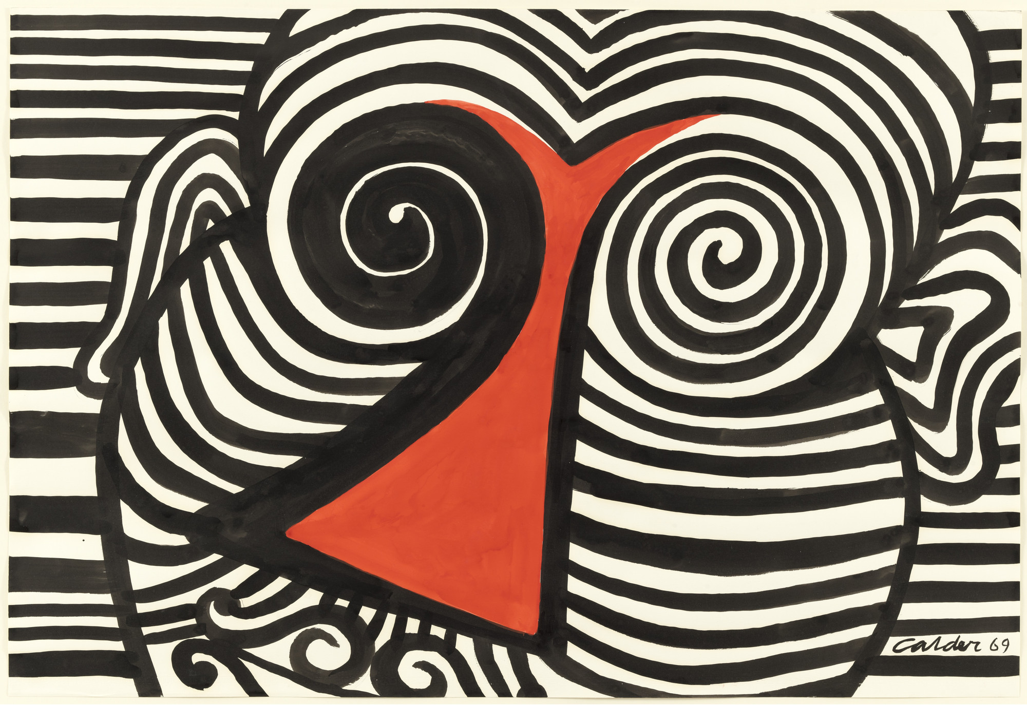 Alexander Calder. Slanting Red Nose. 1969