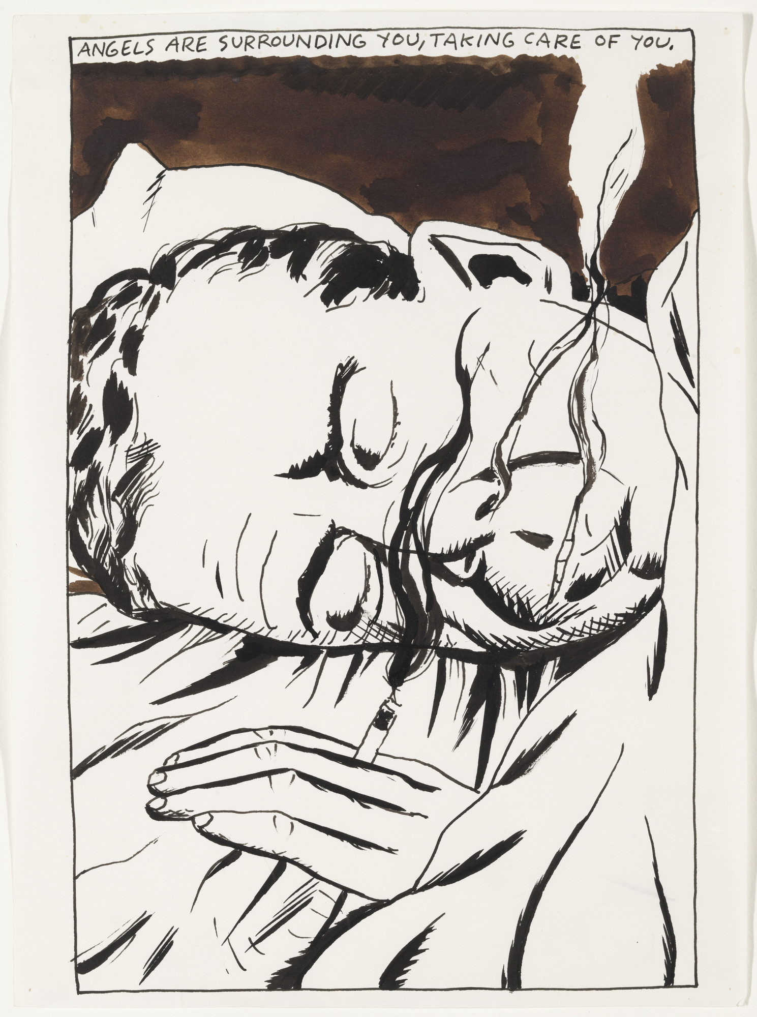 Raymond Pettibon. No Title (Angels are surrounding). 1985