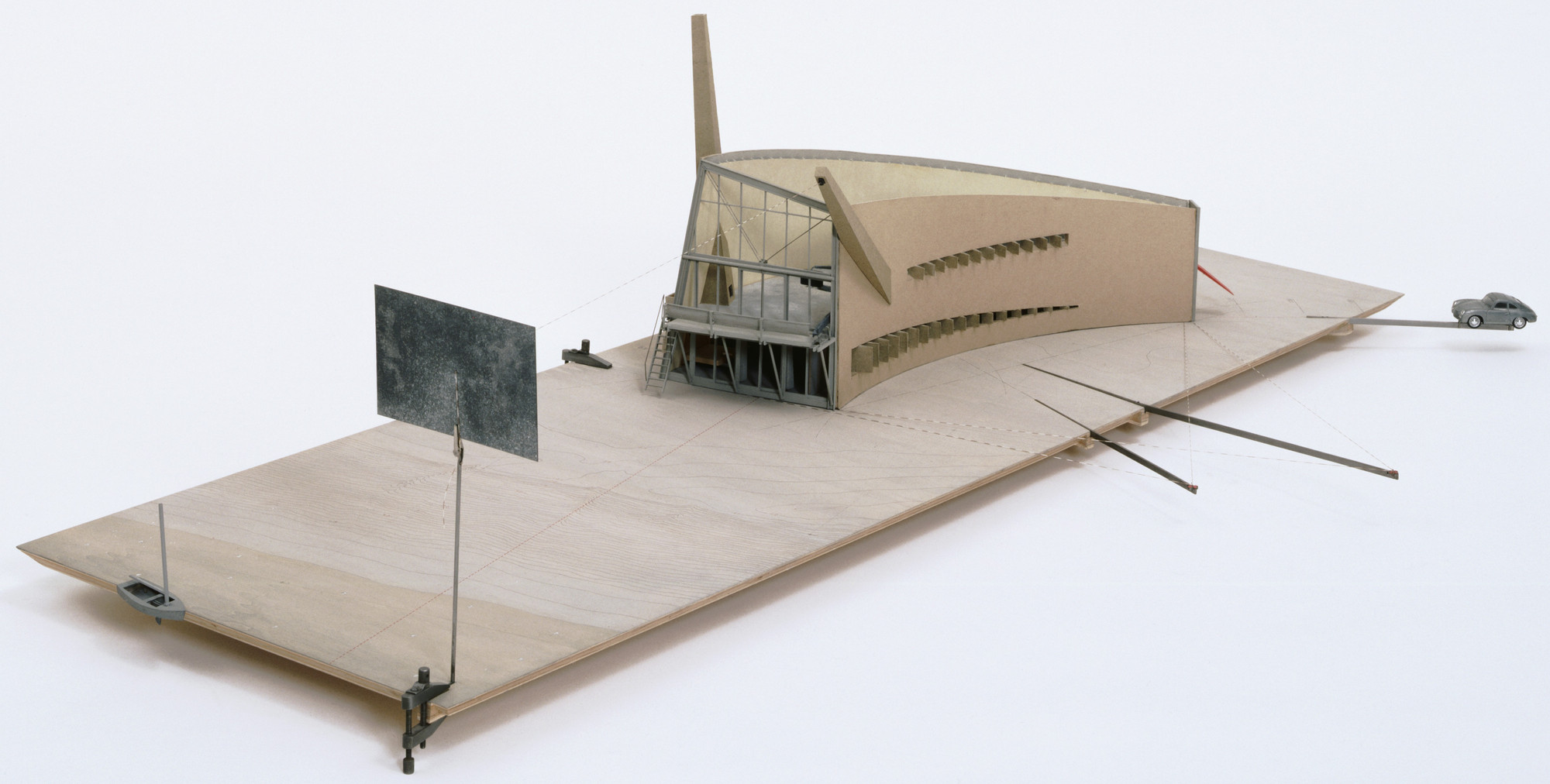 Elizabeth Diller, Ricardo Scofidio. Slow House Project, North Haven, New York, Scale model 1/4&#34;=1&#39;. 1988-90