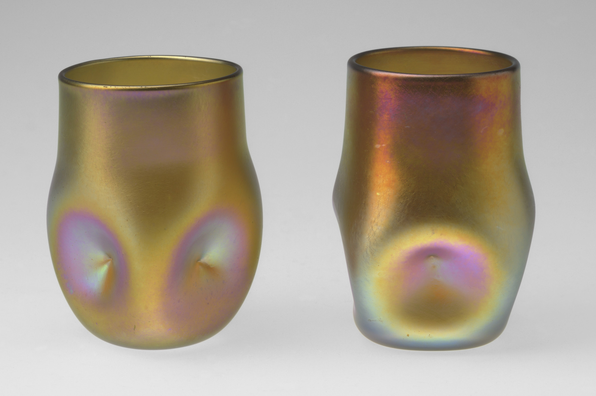 Quezal Art Glass and Decorating Co., Brooklyn, NY. Tumblers