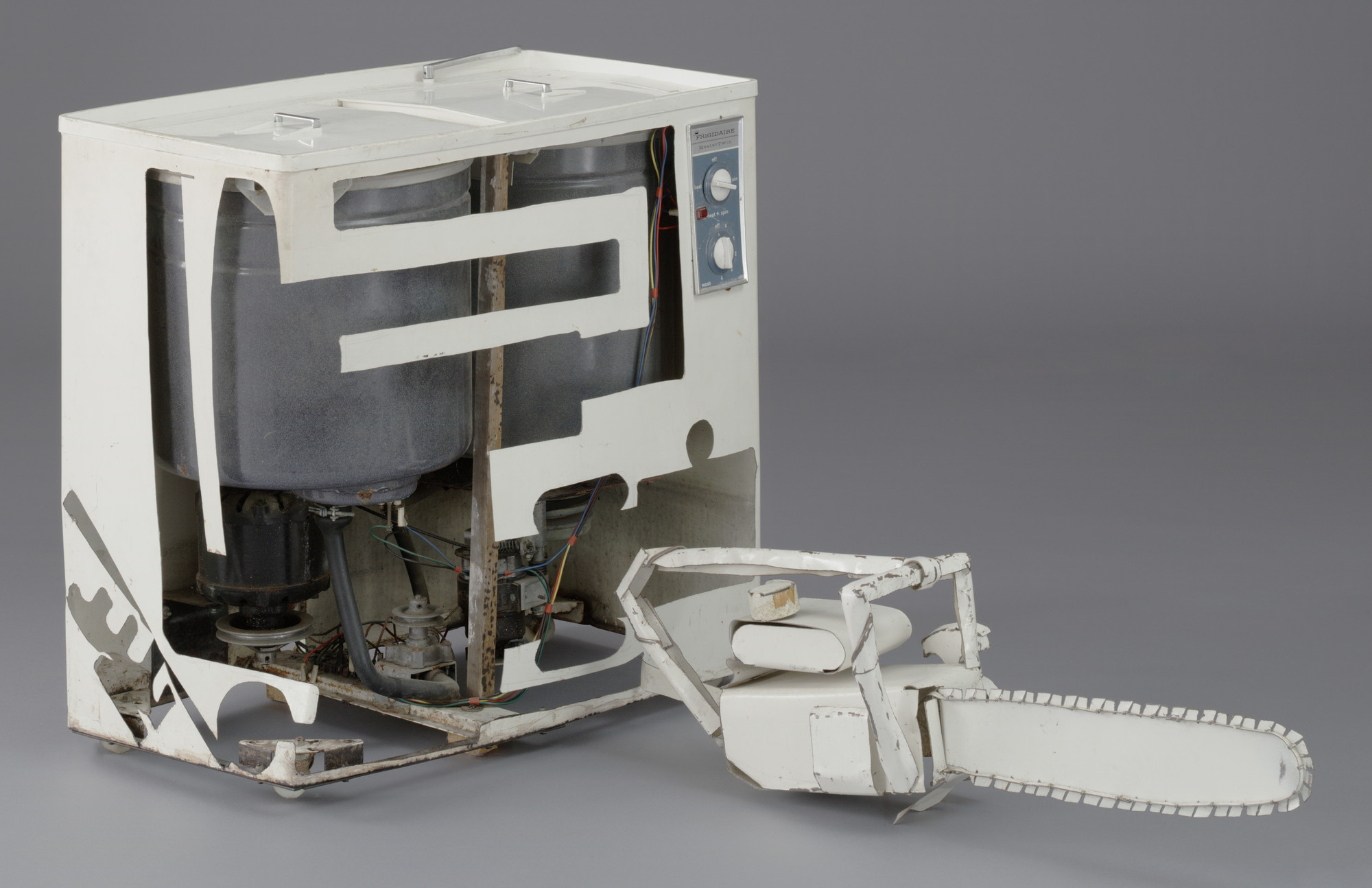 Bill Woodrow. Twin Tub with Chainsaw. 1981
