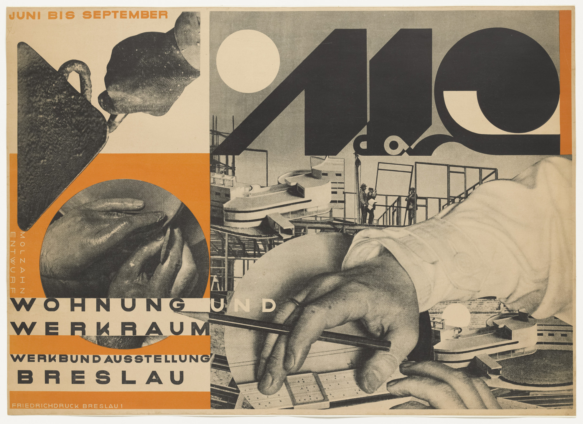 Johannes Molzahn. Wohnung und Werkraum (Dwelling and Workplace) (Poster for Deutsche Werkbund Exhibition in Breslau). 1929