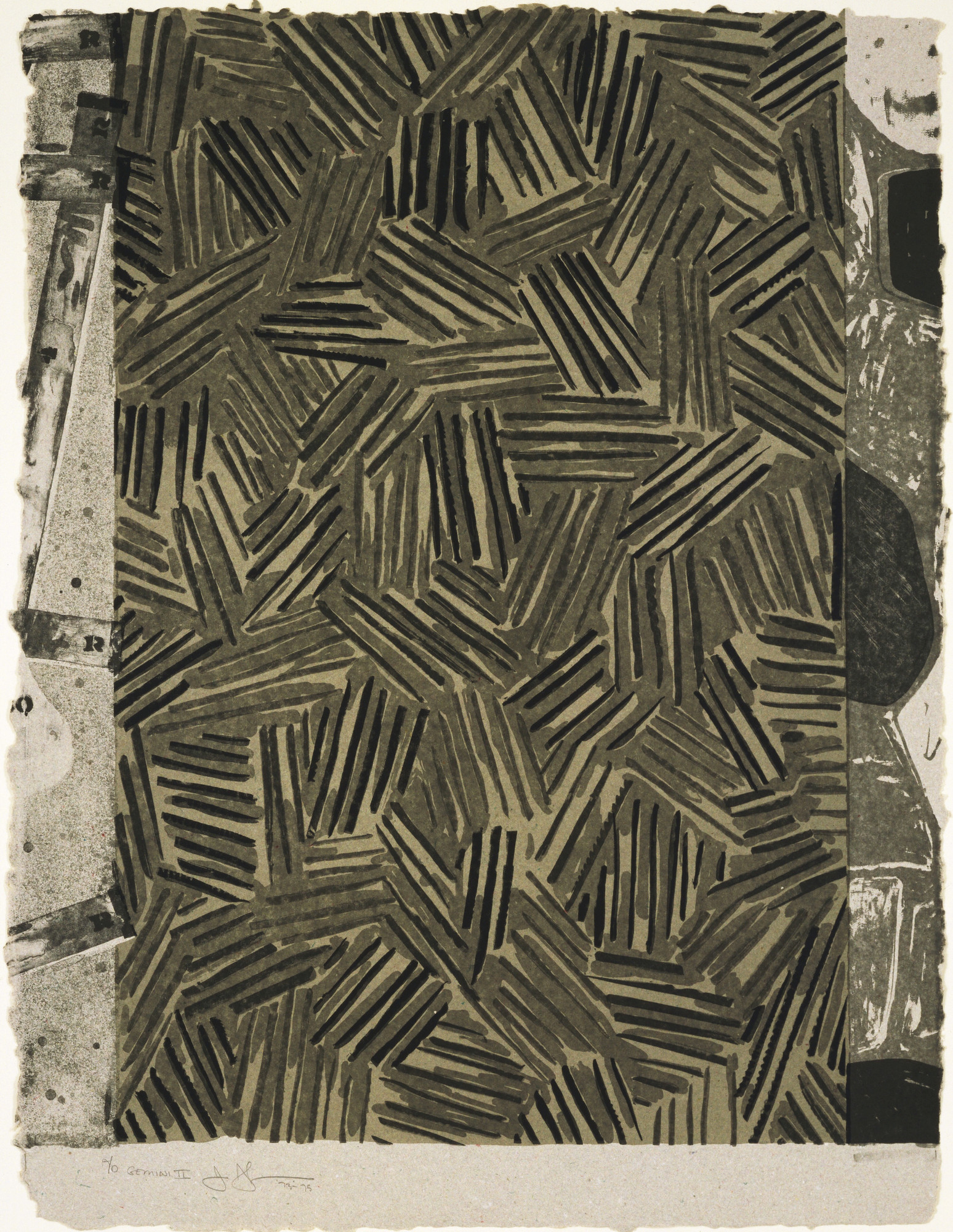 Jasper Johns. Four Panels from Untitled 1972 (Grays and Black)