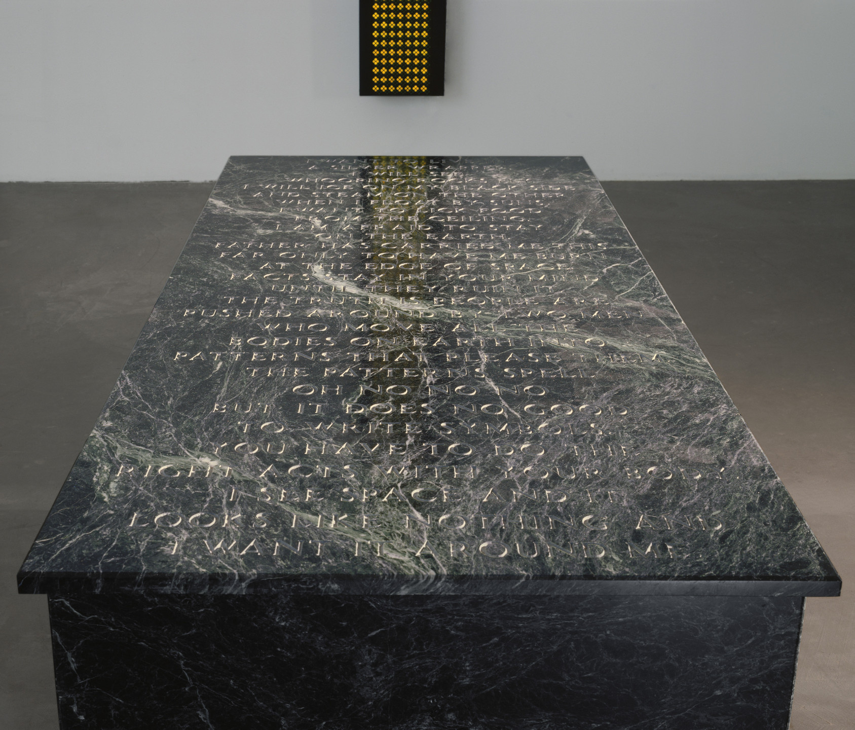 Jenny Holzer. Laments (I Want to Live...). 1989