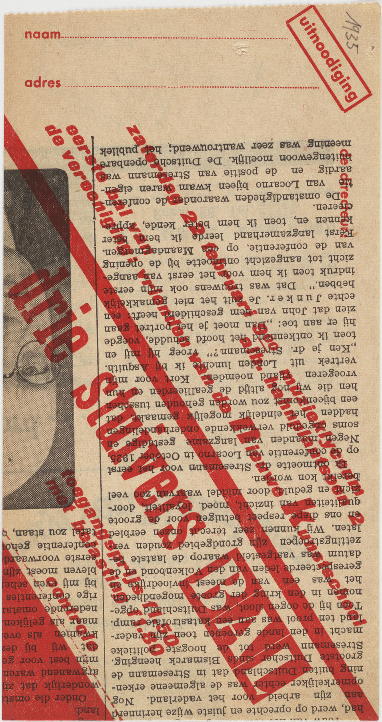 Hajo Rose. Drie Stuivers Bal, Eerste bal van de Vereeniging: Vrienden van de Nieuwe Kunstschool. 1935