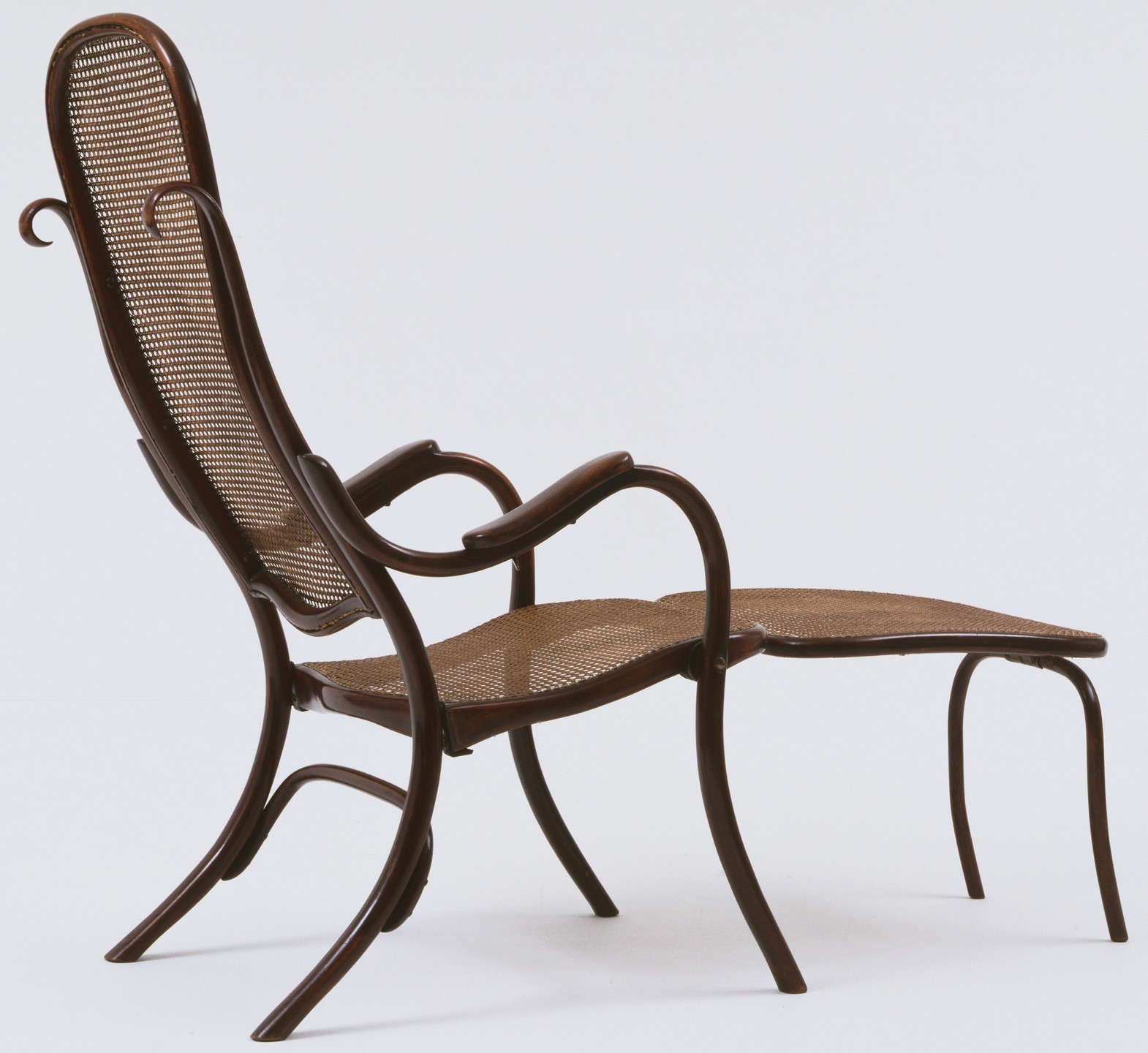 Michael Thonet. Folding Lounge Chair with Foot Rest. c. 1865