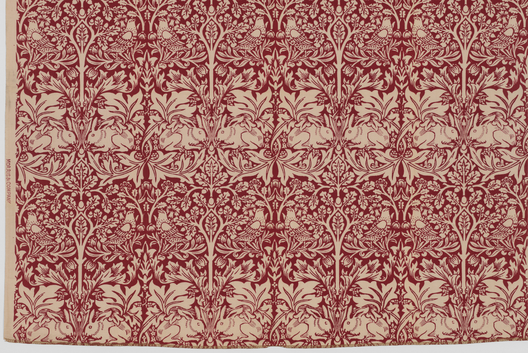 William Morris. Rabbit Pattern Printed Fabric (no. 23583). c. 1938