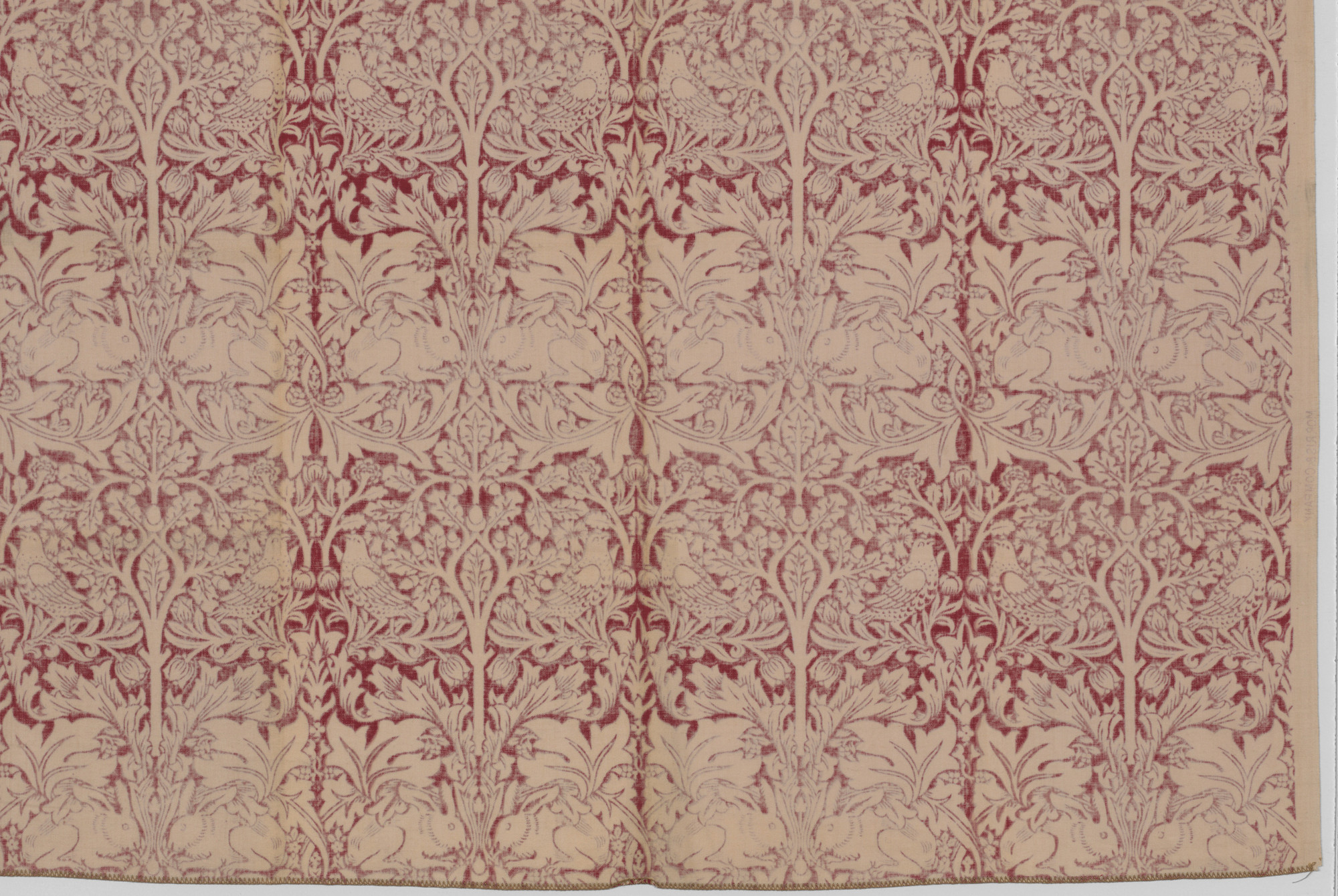 William Morris. Rabbit Pattern Printed Fabric (no. 23583). c. 1938